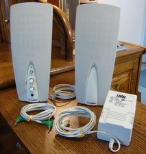 Labtec LCS-1030 Wired Desktop Speakers w/ Power Adapter & Cords picture