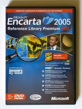 👀 Microsoft Encarta 2005 Reference Library Premium DVD, TESTED in Windows 11 👀 picture