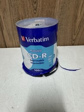 Verbatim Printable CD-R 100 Pack 700MB 52X Spindle Open Box picture