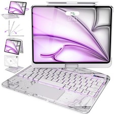 Intermerge Transparent Case with Keyboard for iPad Air 11