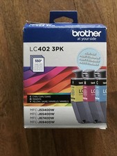 Genuine Brother LC402 Cyan/Magenta/Yellow 3PK Cartridges Open Box EXP 3/27 picture