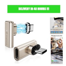 USB-C Magnetic Right Angle Adapter 2-Pack 240W 40Gbps 4K 90 Degree picture