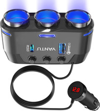 QC3.0 PD Car Cigarette Lighter Adapter 3-Socket 140W USB Splitter Charger Outlet picture