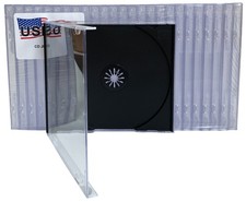 100 USDISC CD Jewel Cases Standard 10.4mm, Single 1 Disc (Black) Lot picture
