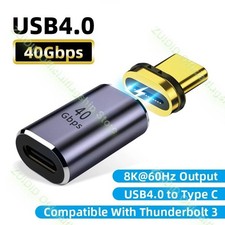 USB4 USB C Magnetic Adapter 40Gbps 100W PD Thunderbolt 3 8K Type C Converter picture