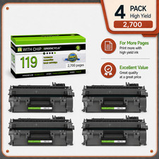 4PK Black CRG119 Toner Cartridge fit for Canon 119 ImageClass LBP6650dn MF5960dn picture