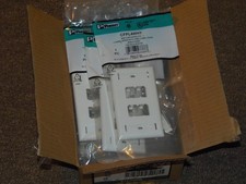 *10 Pack* NEW Panduit Pan-Net CFPL4WHY Faceplate Single Gang 4 Module Spaces picture