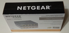 Netgear 5-Port Gigabit Desktop Switch GS105 Gray NIB ProSAFE Business Switch picture