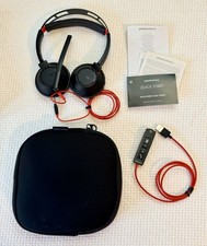 Plantronics Poly Blackwire 5220 C5220 USB-A Headset w/ Case New Open Box picture