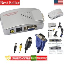 High-Quality VGA to RCA & S-Video Adapter for HDTV and Monitors - Plug & Play picture