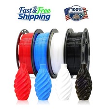 High-Quality 1Kg PLA Filament Pack - Black, Red, White, Sapphire Blue 4-Pack picture