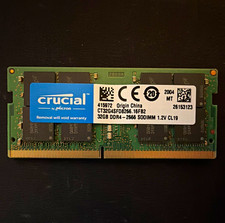 Crucial 32GB (1x32GB) DDR4 PC4-2666V SO-DIMM 260-Pin CT32G4SFD8266 picture
