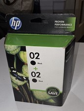 HP 02 Black Ink Twin Pack C9500FN Sealed Exp 2013 picture