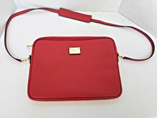 Michael Kors 13 Inch Laptop Sleeve Case Red Neoprene Padded Zipper MacBook Air🍁 picture