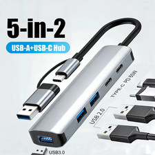 5 in 2 USB C Hub 100W PD Docking Station USB 3.0 2.0 Type C Adapter Splitter picture