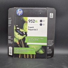 HP 952XL Black Ink Cartridges 2 Pack Expired 12/20-- Sealed  picture