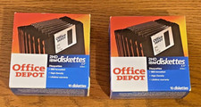 Office Depot 2HD IBM Diskettes 3.5” IBM Formatted DS, HD Two Boxes of 10 - NEW picture