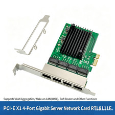 4-Port Gigabit Nic PCI-E X1 Interface Server Nic Soft Routing PCIe Nic Rtl8111f picture