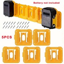 5-Pack Wall-Mounted Battery Bracket with Screws Fits Dewalt 14.4-18V/20V Battery picture