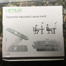 URMUST Ergonomic Adjustable  Laptop Stand Silver Finish NIB picture