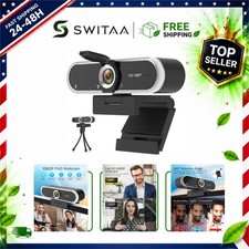 NIVEOLI 1080P Webcam with Microphone & Privacy Cover USB Plug and Play picture