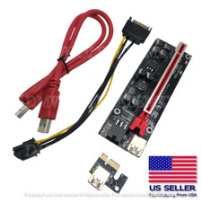 6 PACK PCI-E 1x to 16x Powered USB 3.0 GPU Riser Extender Adapter VER 009S PLUS picture