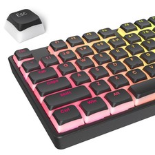 117 PCS Black PBT Pudding Double Shot XDA Profile Keycaps Fits MX Switches picture