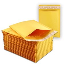 25 EcoSwift Size #W 5 x 8 Kraft Bubble Mailers Self Sealing Bulk Padded  picture