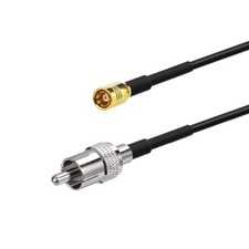 6 INCH SMB Female to RCA Male Adapter Cable Pigtail Coaxial RG174 50ohm LOW LOSS picture