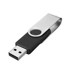 Black 64G Rotating USB Flash Drive High-Speed Portable for Computer picture