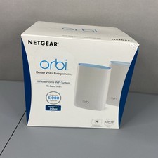 NEW NETGEAR Orbi RBR50v2 + RBS50v2 AC3000 Router + Satellite WiFi New Open Box picture