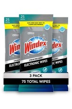 Windex Electronic Cleaning Wipes 25 Count 3 Pack Streak Free Screen Cleaner picture