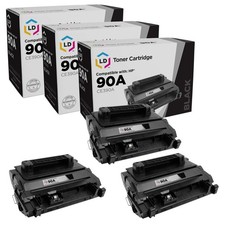 LD Compatible Replacements for HP CE390A / 90A 3PK Black Laser Toner Cartridges picture