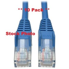 ** 10 Pack ** Tripp Lite N001-002-BL Cat5e Snagless Molded Cable 2ft picture