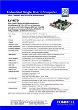 Mini itx commell industrial skt 478 533/400 v/a/fw/p/2usb/lan, shield picture