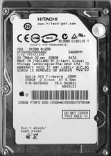 Hitachi HTS545025B9SA02 250GB Sata Hard Drive P/N: 0A70462 MLC: DA3031 picture