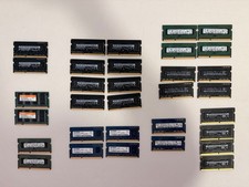 LOT of 32 - 4GB PC4-2400T 2GB DDR3 PC3-12800S SODIMM RAM Samsung Micron Hynix picture