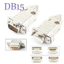 DB15 15 Pin VGA Female Male Plug Solder Coupler gender Changer Connector Lot picture