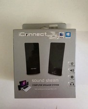 iConnect Sound Stream 2.0 Wired 3.5mm PC Speakers Black IC-BL-C5600 picture
