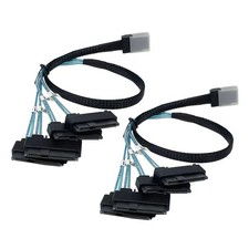 2PCS New 0.5M HDD Connectors SATA Power Cable With good wear resistance picture