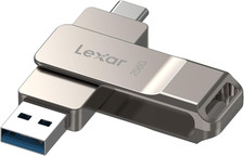 D40E 256GB Dual USB 3.2 Gen 1 Type-C Jump Drive, Champagne Silver picture