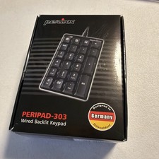 Perixx 11605 PERIPAD-303 B Clavier Numérique Cordé Noir Rétroéclairé READ DESCRI picture