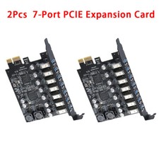 2 Pcs 7-Port PCIE Expansion Card PCIE To USB3.2 Expansion Card 5Gbps for PC HOT picture
