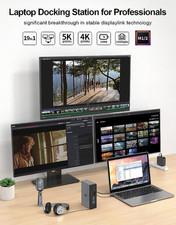 GRAY - IVIIN 4K@60Hz Quadruple Display 19-in-1 Laptop USB-C Docking Station picture