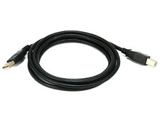 3 Feet 2.0 Cable USB-A Male to USB-B Male - Shielded, Gold Plated, Black picture