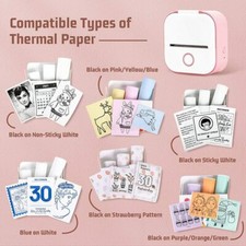 3-9 Rolls Self-Adhesive Thermal Sticker Paper for Phomemo T02 Bluetooth Printer picture