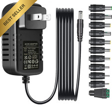 Universal 15V Power Supply 3A AC DC Adapter with 11 Tips for LCD Monitor Speaker picture