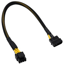 Molex to CPU 8 Pin EPS Power Cable, LP4 Molex Male to CPU 8 Pin EPS-12V picture