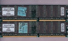 512MB 2x256MB PC-2100 KINGSTON KVR266X64C25/256 DDR1 DDR-266 Desktop Memory Kit picture