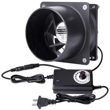 Small Axial Exhaust Fan, 80mm 12V DC Fan with AC Plug Dual Ball Bearings Air ... picture